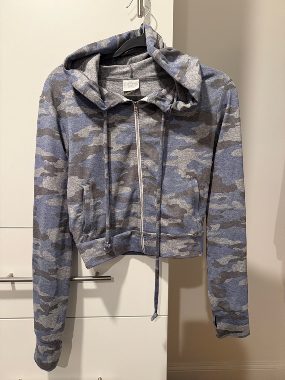 Bombshell Sportswear Blue Gray Camo Zip Hoodie